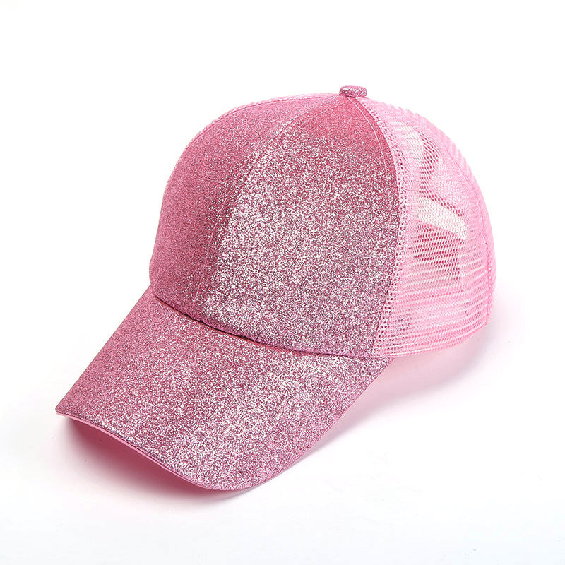 Wholesale Sequined hollow breathable cap