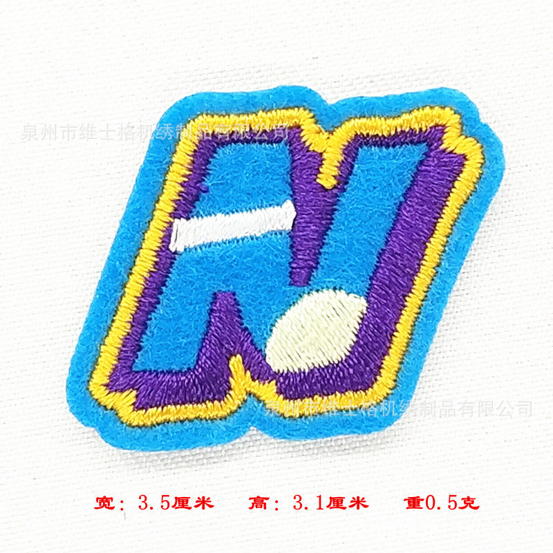Wholesale 26 English letter cartoon clothes embroidery DIY Patches