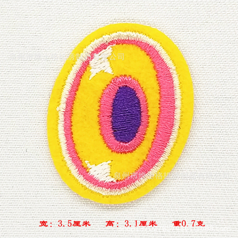 Wholesale 26 English letter cartoon clothes embroidery DIY Patches