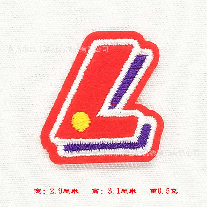 Wholesale 26 English letter cartoon clothes embroidery DIY Patches