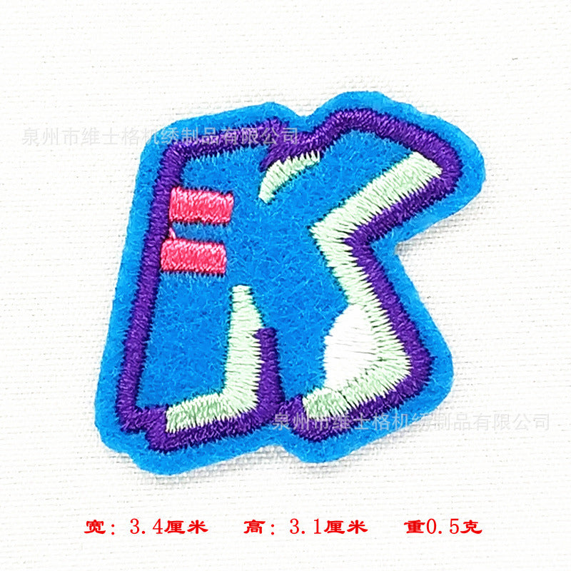Wholesale 26 English letter cartoon clothes embroidery DIY Patches