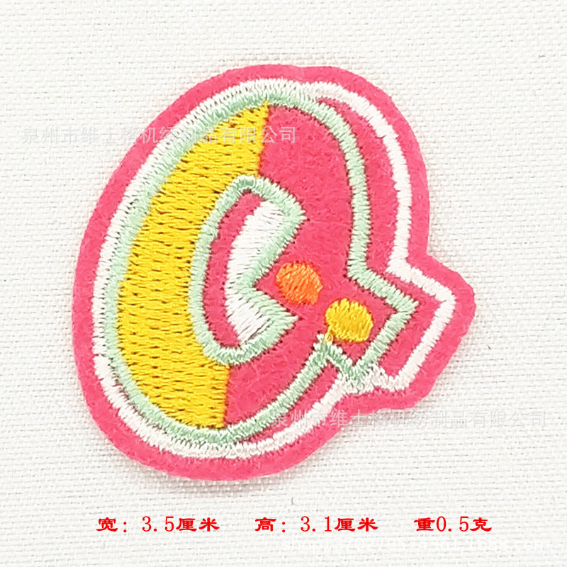 Wholesale 26 English letter cartoon clothes embroidery DIY Patches