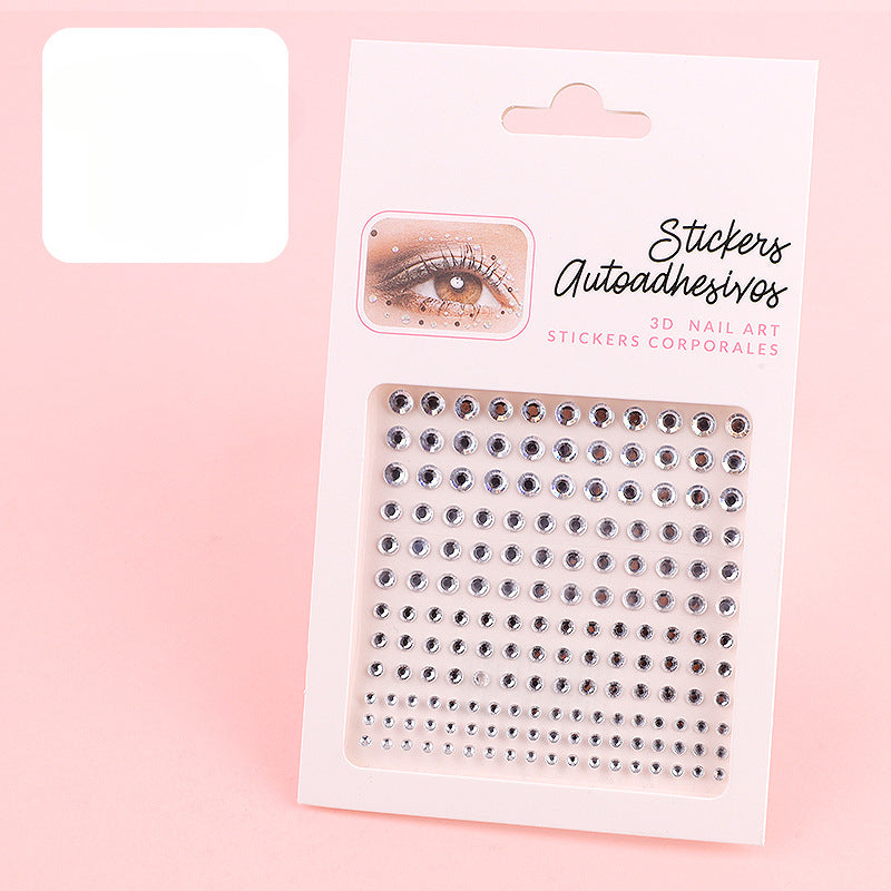 Wholesale Colored Diamond Crystal Acrylic Diamond Beauty and Eye Makeup Stickers