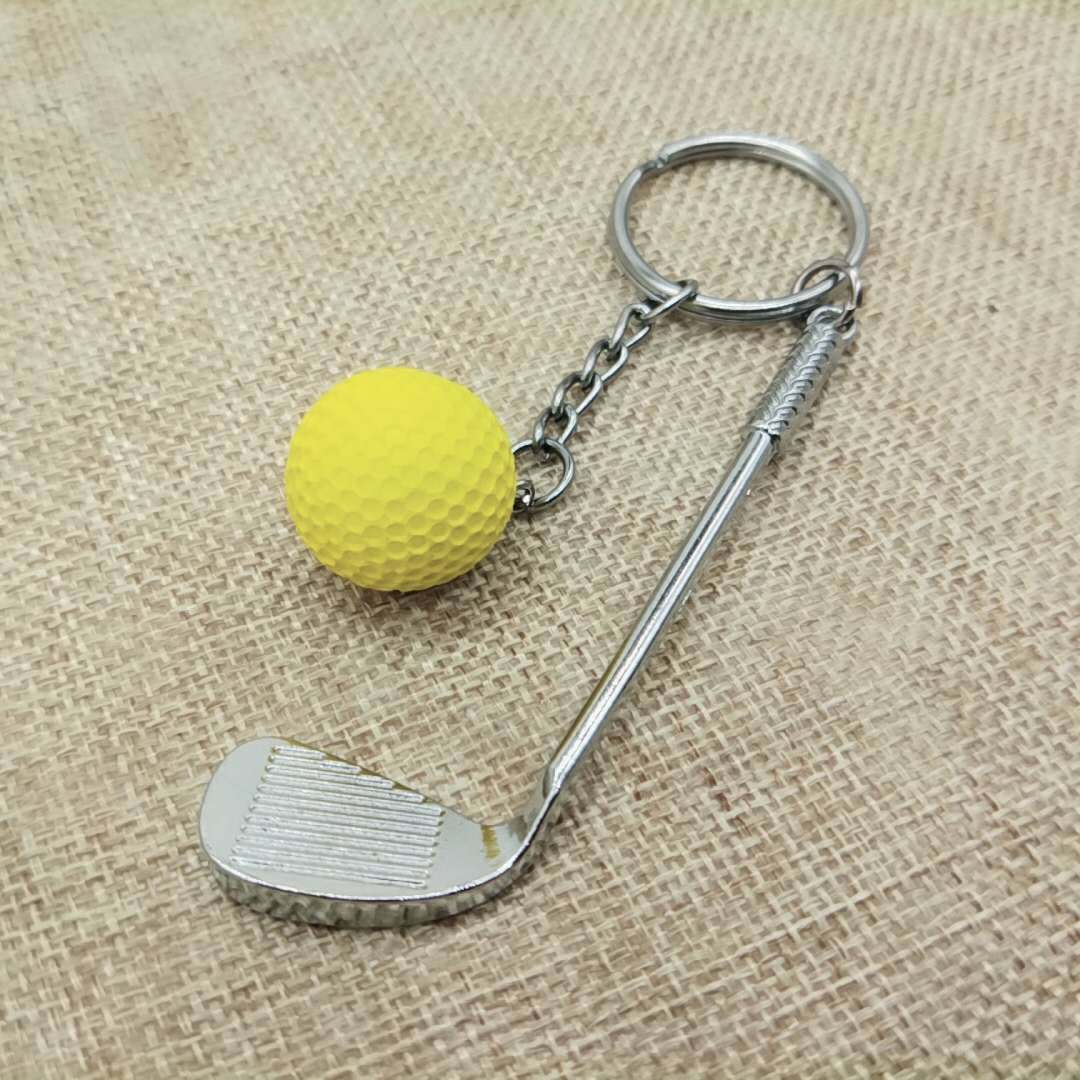 Wholesale Creative Golf Balls Metal Keychain