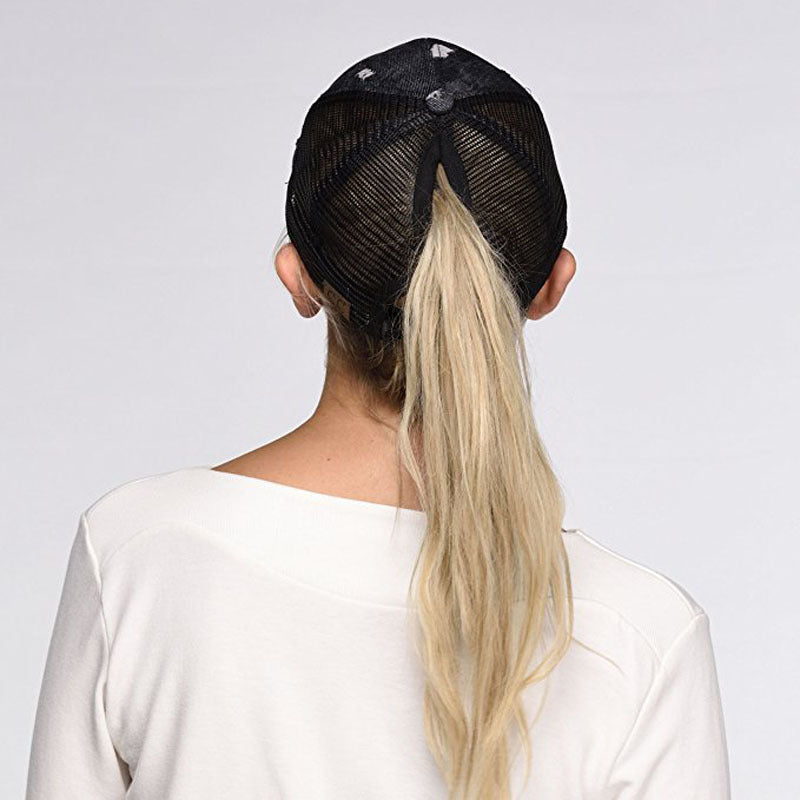 Wholesale Ripped Denim Back Opening Mesh Baseball Cap