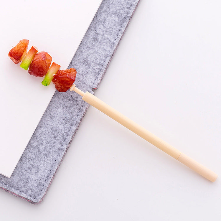 Wholesale Plastic Simulation Barbecue Skewers, Lamb Skewers, Ballpoint Pens with Shape