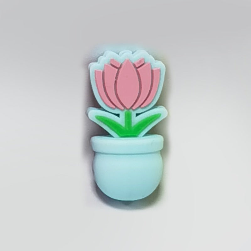 Wholesale 10PCS Creative Colorful Cartoon Image Flat Three-dimensional Rubber Beads