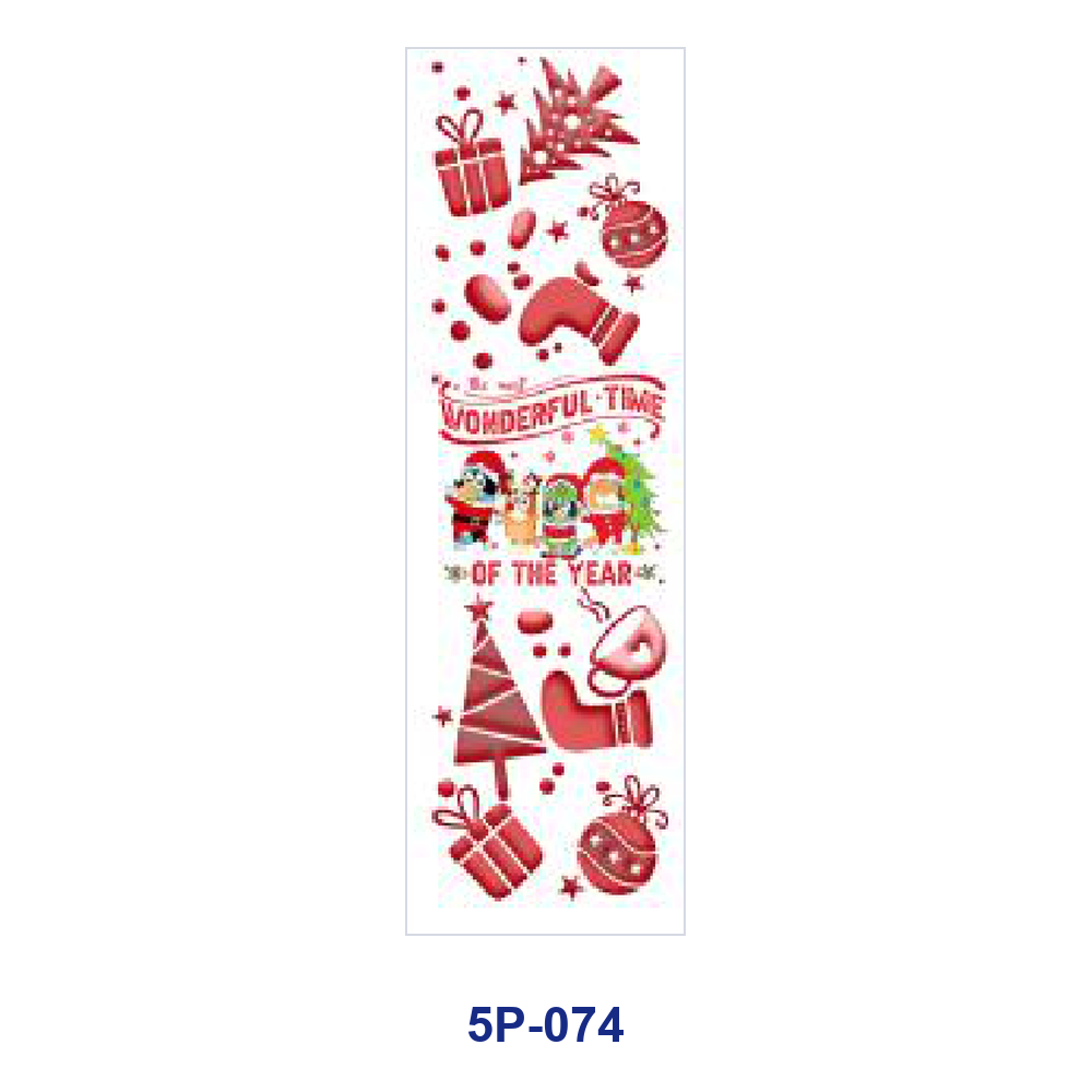 Wholesale 2/ 8/ 16pcs Christmas Party Gift Candy Cane Snowflake Playful Holiday Slogan Print Pen and Bookmark Stickers UV DTF Wraps OLY Exclusive