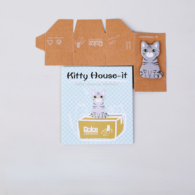 Wholesale Paper Carton Cute Carton Cat Note Book Note Sticker