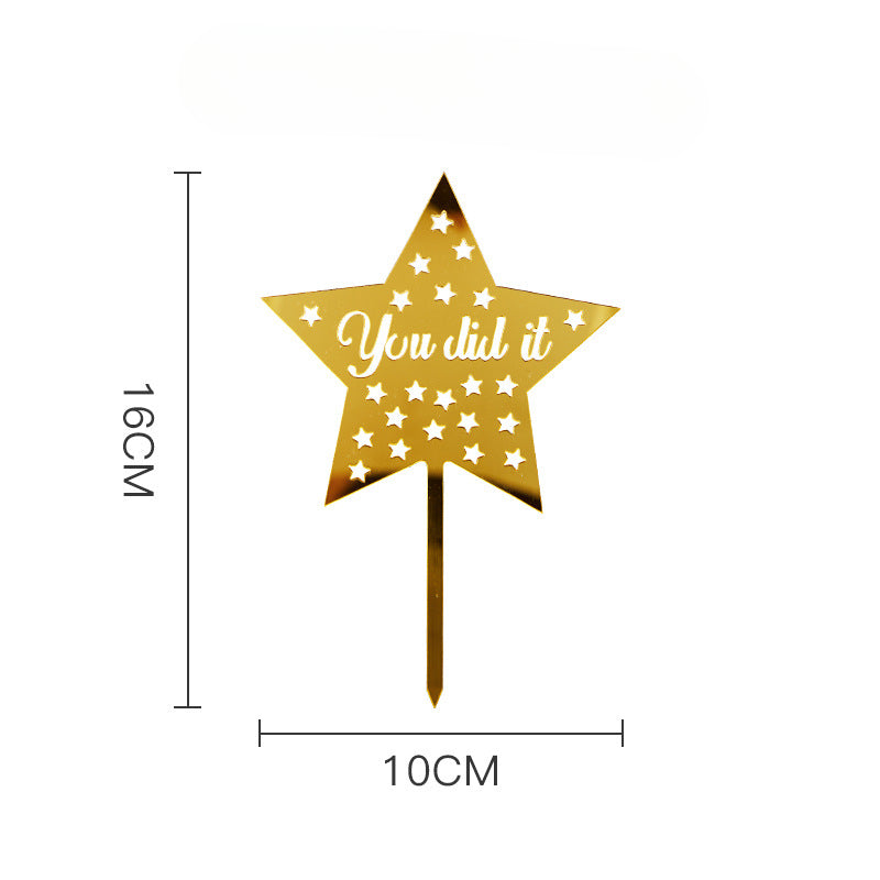 Wholesale 10PCS/PACK Congratulations You Got It Grade Acrylic Cake Topper Decoration