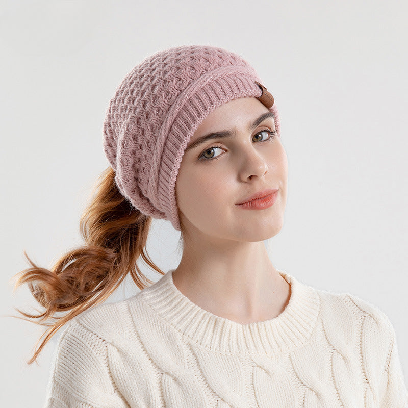 Wholesale Autumn and Winter Warm Ear Protection Pullover Knitted Beanie