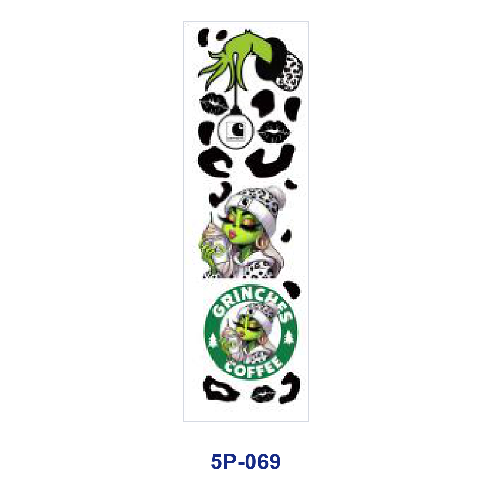 Wholesale 2/ 8/ 16pcs Christmas Party Gift Candy Cane Snowflake Playful Holiday Slogan Print Pen and Bookmark Stickers UV DTF Wraps OLY Exclusive
