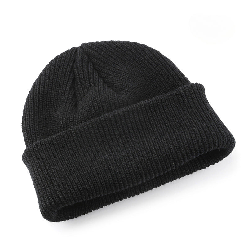 Wholesale Solid Color Light Board Insulation Acrylic Ear Knitted Hat Wool Hat