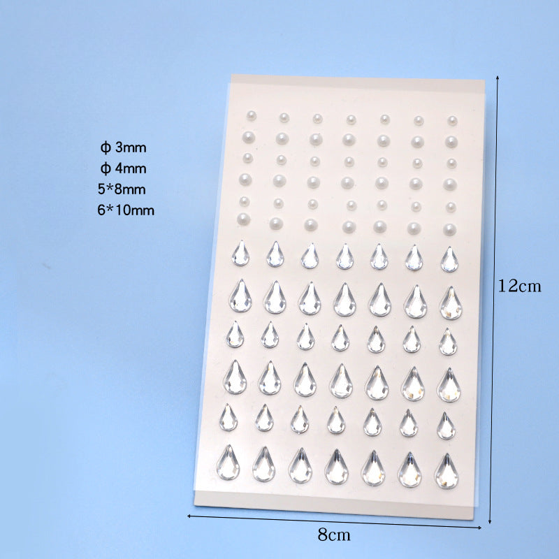 Wholesale Acrylic AB Diamond Antique Feng Hua Dian Makeup Stage Performance Eye Patch Diamond Eyebrow Center Patch