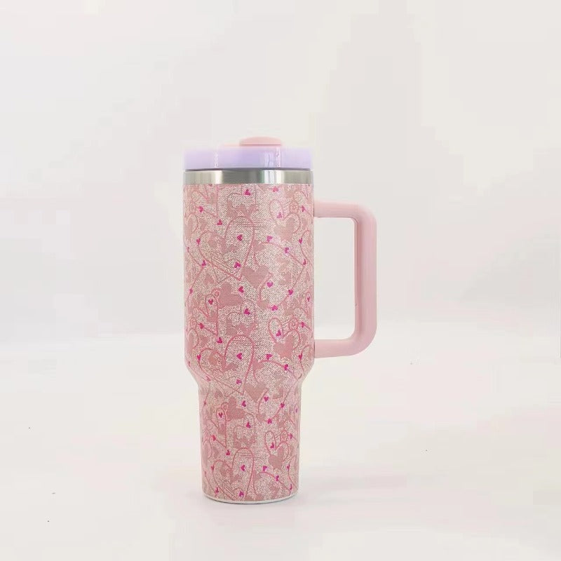Wholesale Valentine's Day Car 40oz Car Cup Large Capacity with Handle Tumbler Thermos Cup