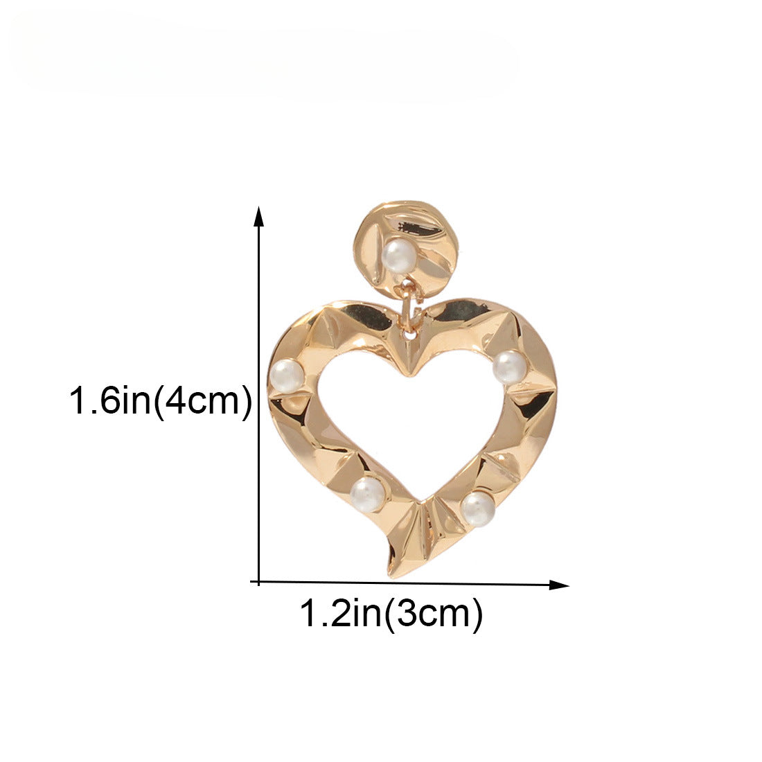 Wholesale Love Alloy Exaggerated Pearl Earrings and Earrings