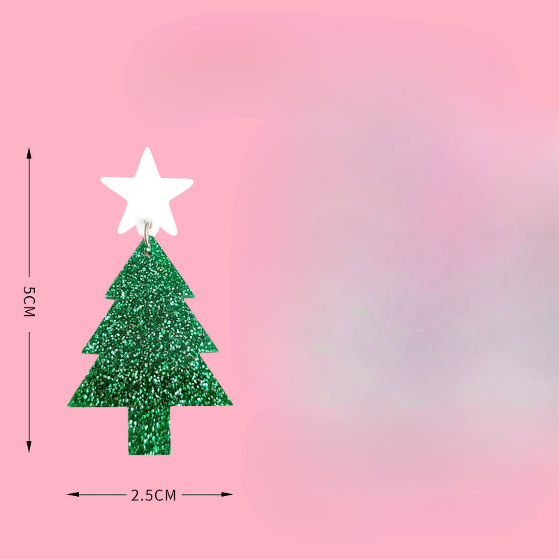 Wholesale Santa Hat, Christmas Tree, Gingerbread Man, Small Snowflake Earrings