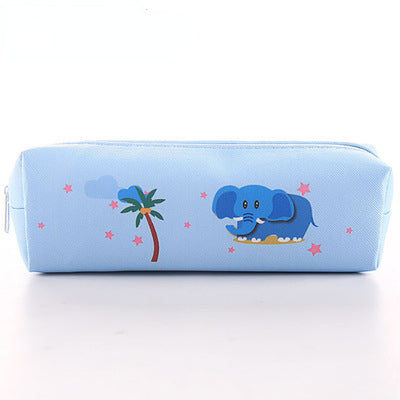 Wholesale Cute Animal Cartoon Square PU Pencil Case Cute Animal Stationery Bag Multifunctional Student Pencil Case