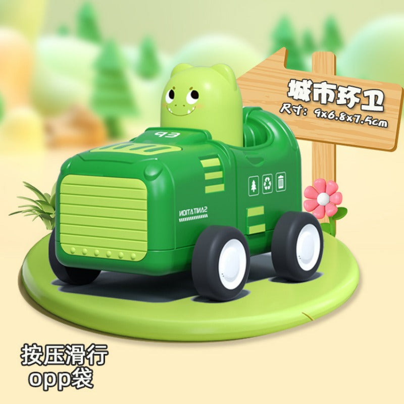 Wholesale Push Pull Back Car Inertia Car Creative Cartoon Toy Car Car Kindergarten Baby Toy