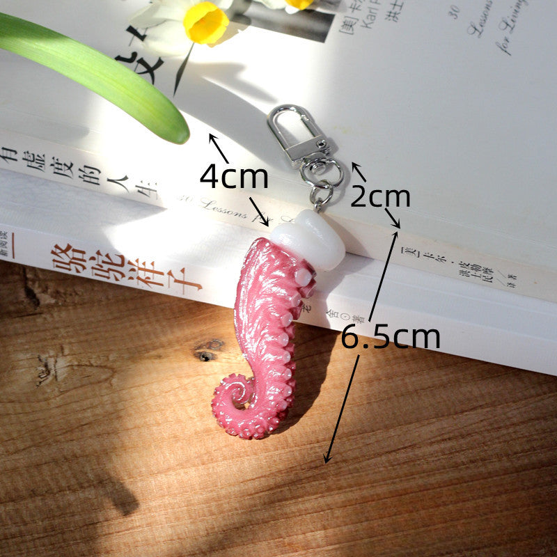 Wholesale PVC Simulation Food Octopus Claw Octopus Keychain