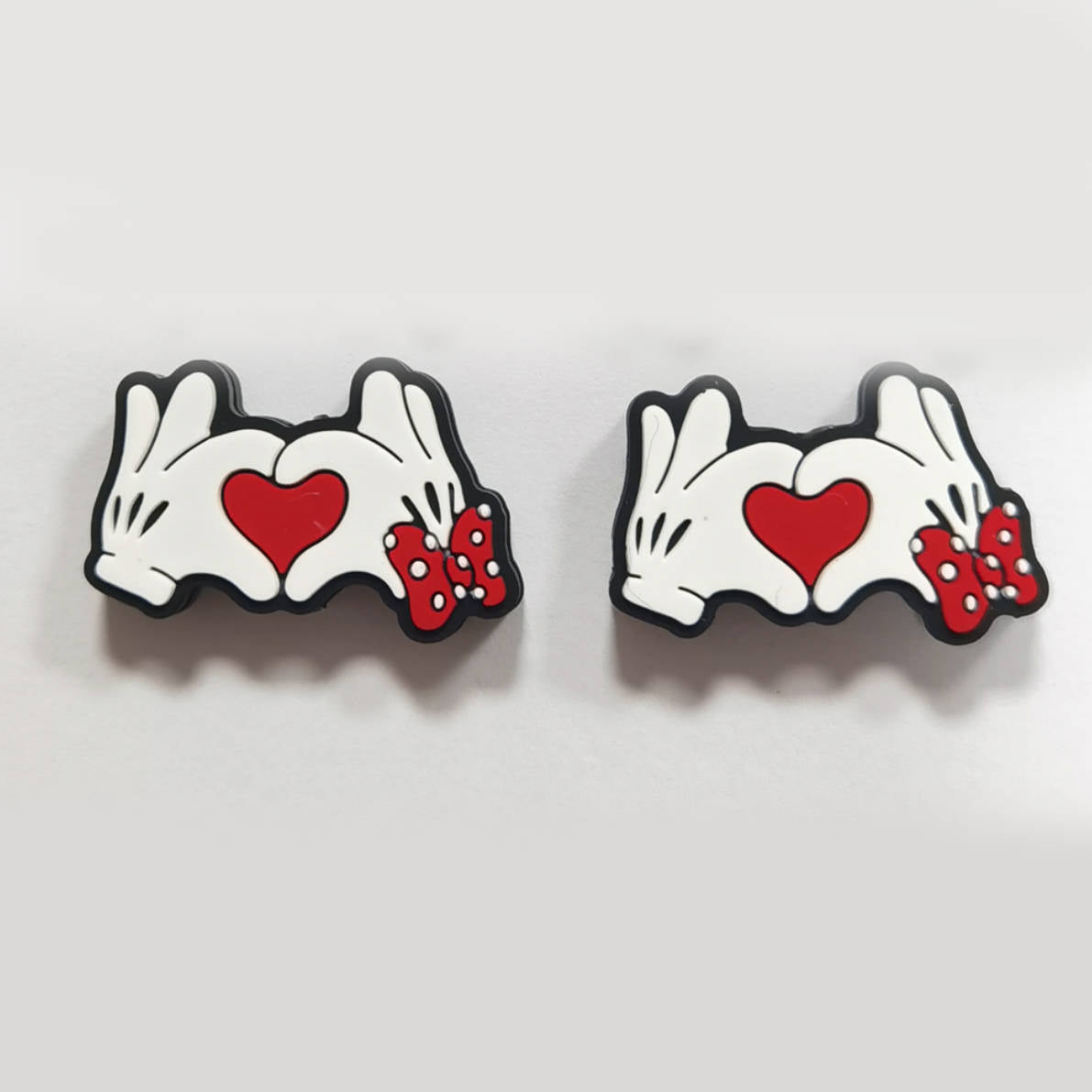 Wholesale 10pcs Cute Heart Bow Beads