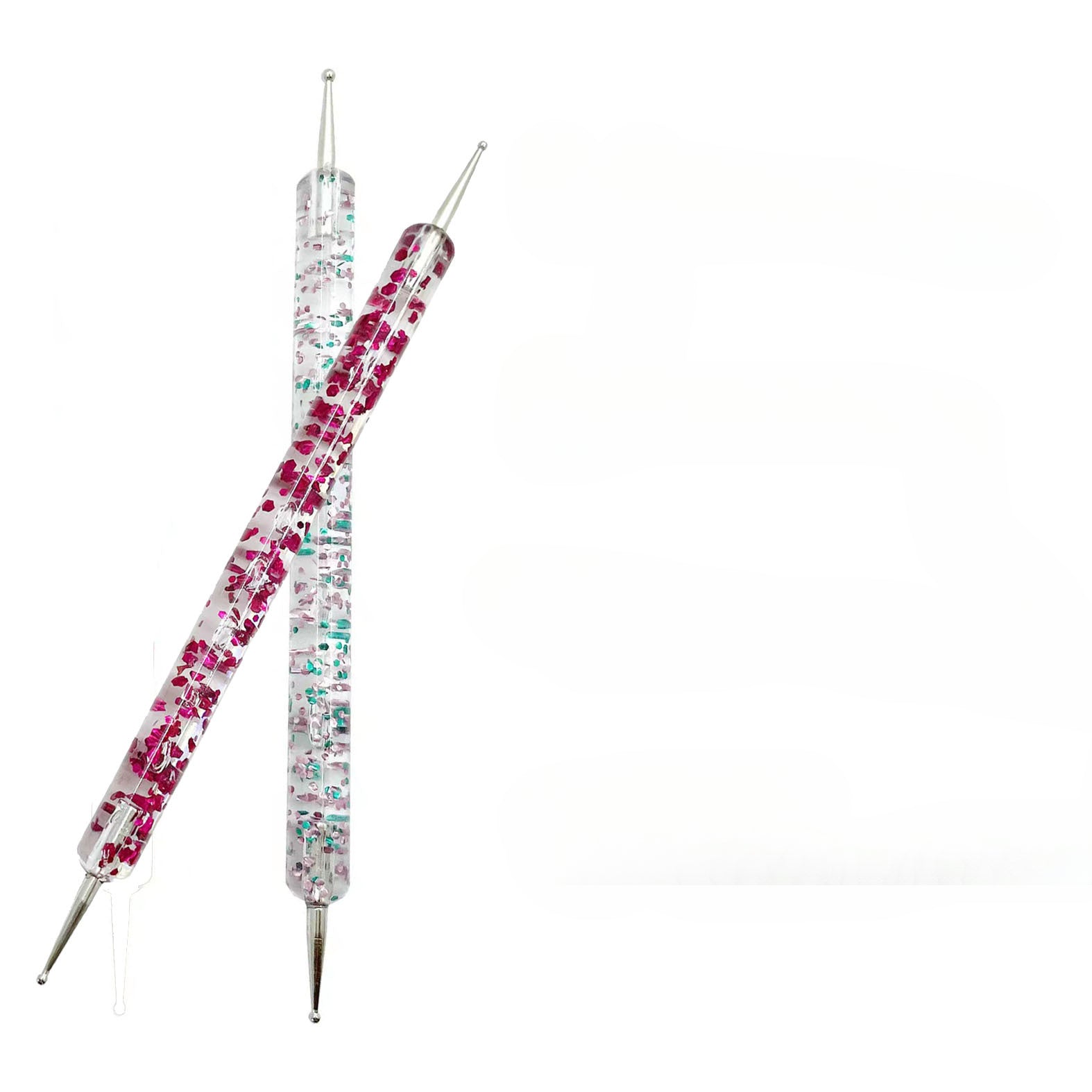 Wholesale 5pcs/pack Spot Drill Pen Nail Art Double-ended Acrylic Pen Barrel Double-ended Flower Needle
