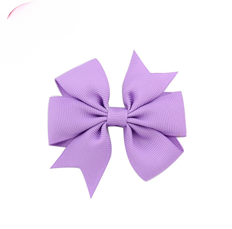 Wholesale 10pcs Handmade Baby Dovetail V Ribbed Ribbon Bow Hairpin