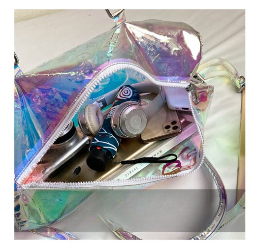 Wholesale Travel Jelly Color Laser Large Capacity Sports Fitness Bag