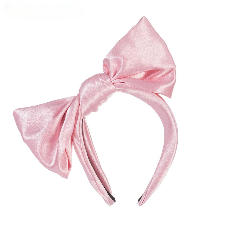 Wholesale Fabric Solid Color Oversized Bow Three-dimensional Headband