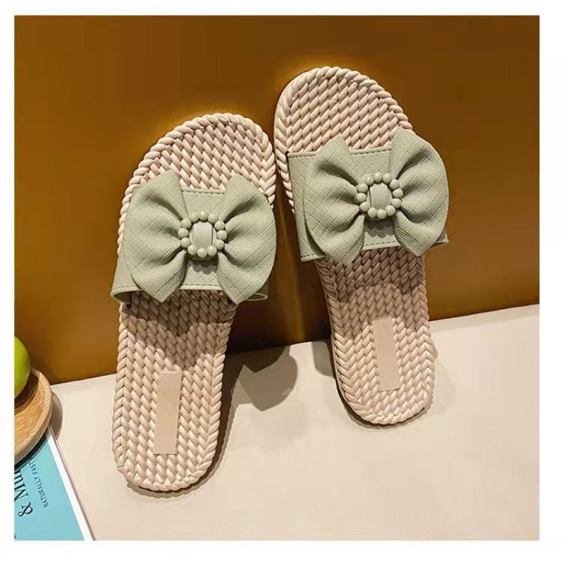 Wholesale Fashionable and Versatile Indoor and Outdoor Thick-soled Non-slip Low-heeled Mid-heeled Slippers