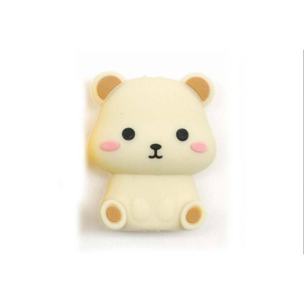 Wholesale 20pcs 3D Cartoon Cute Bear  Silicone Beads