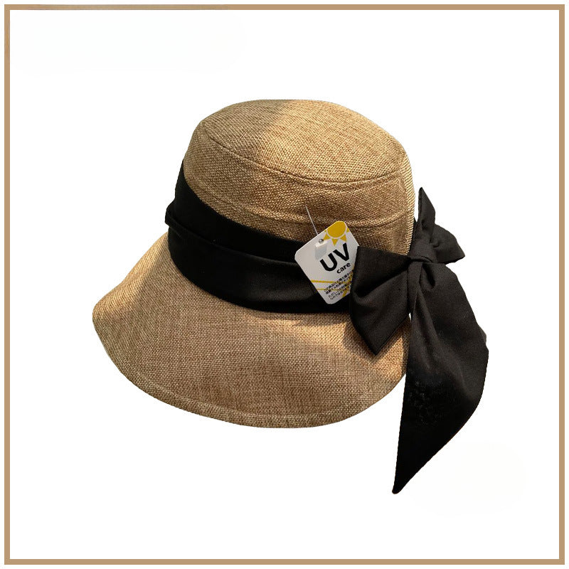 Wholesale Polyester Big Brim Bow Bucket Hat