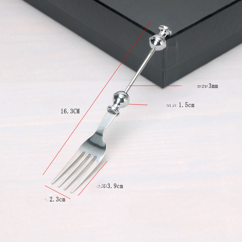 Wholesale Beadable Utensils DIY Stainless Steel Sugar Tea Spoon Spoon Fork Cutlery