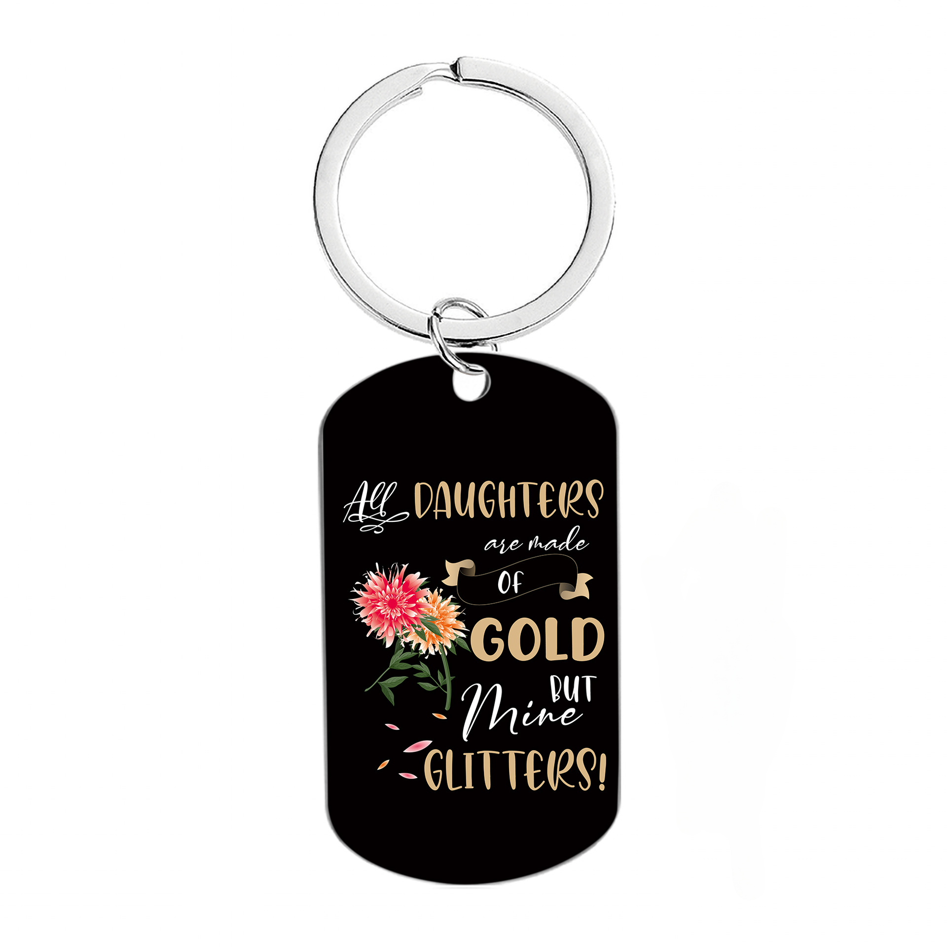 Wholesale Color Printing Stainless Steel Gift Metal Keychains