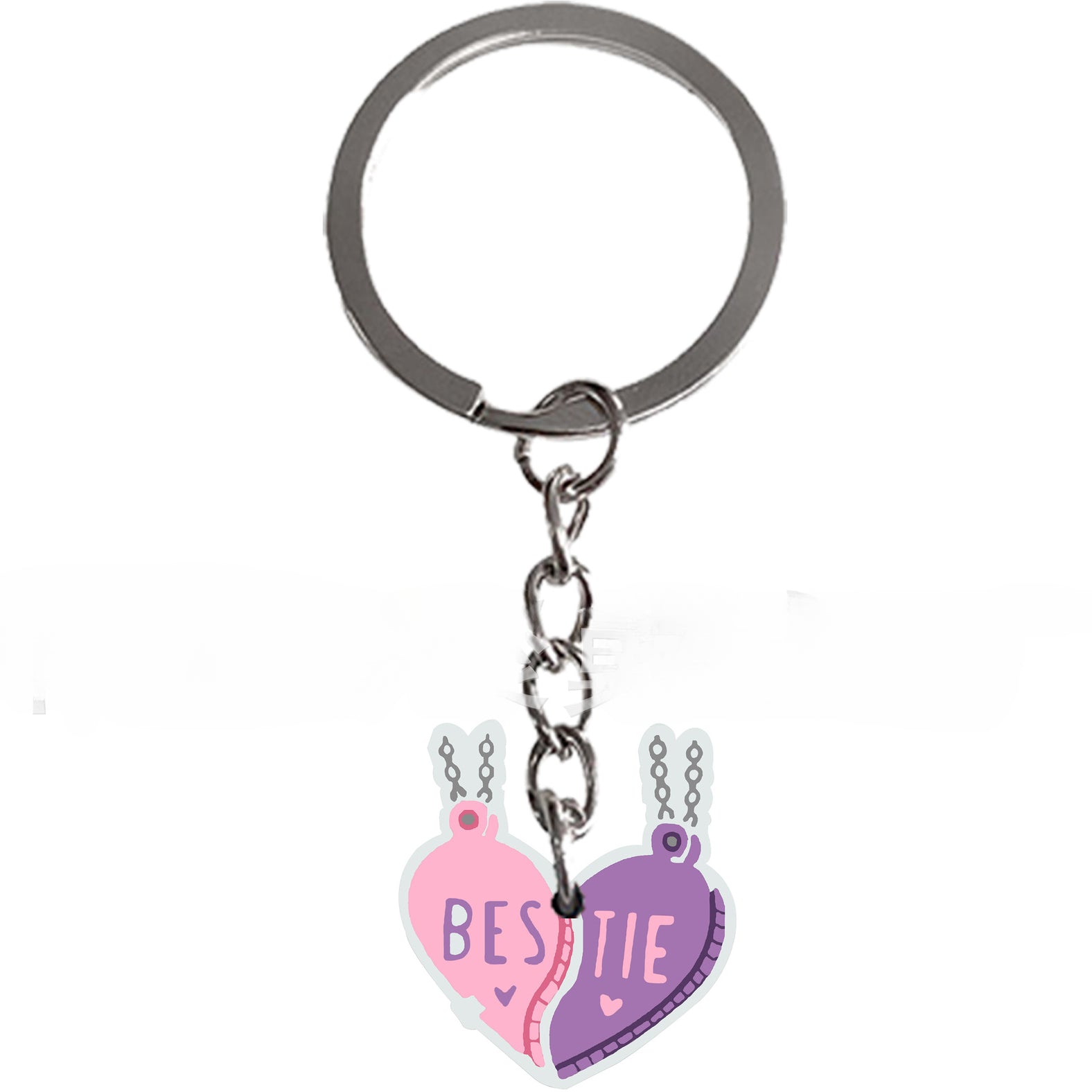 Wholesale 50PCS Pink Valentine's Day PVC Keychain