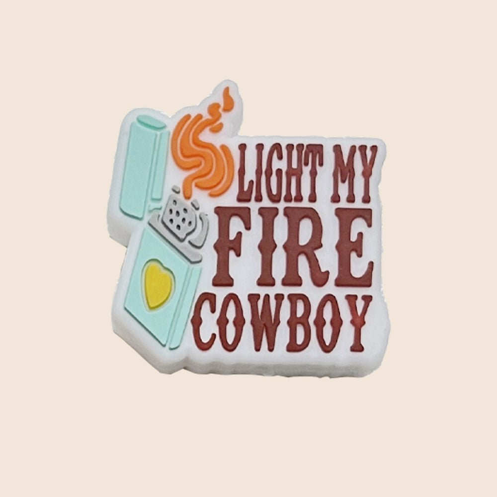 Wholesale 10pcs Cartoon Lighter Letter Pattern Silicone Beads