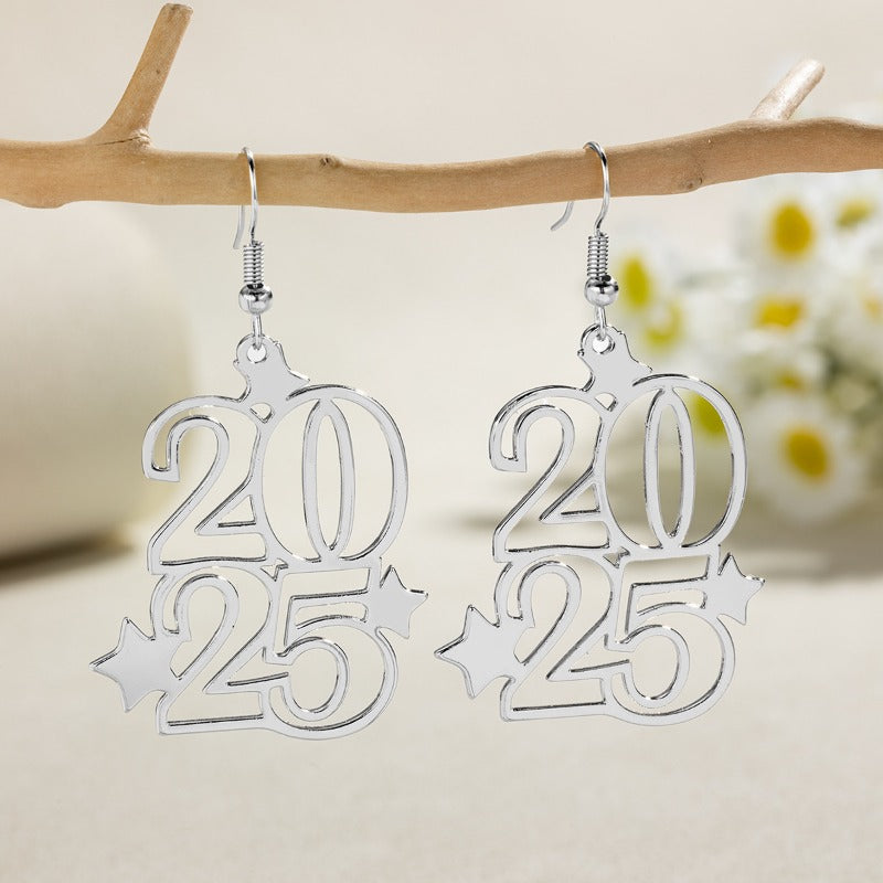 Wholesale Fashion Style Hollow Star Personalized Alloy Earrings