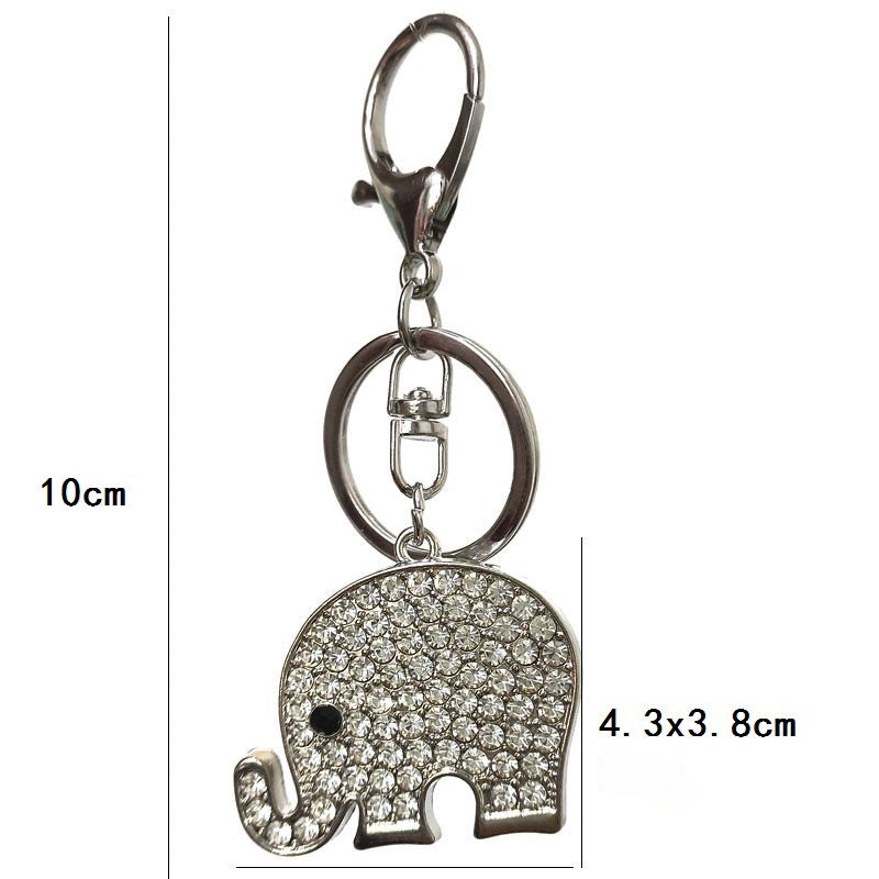 Wholesale Diamond Elephant Zinc Alloy Keychain