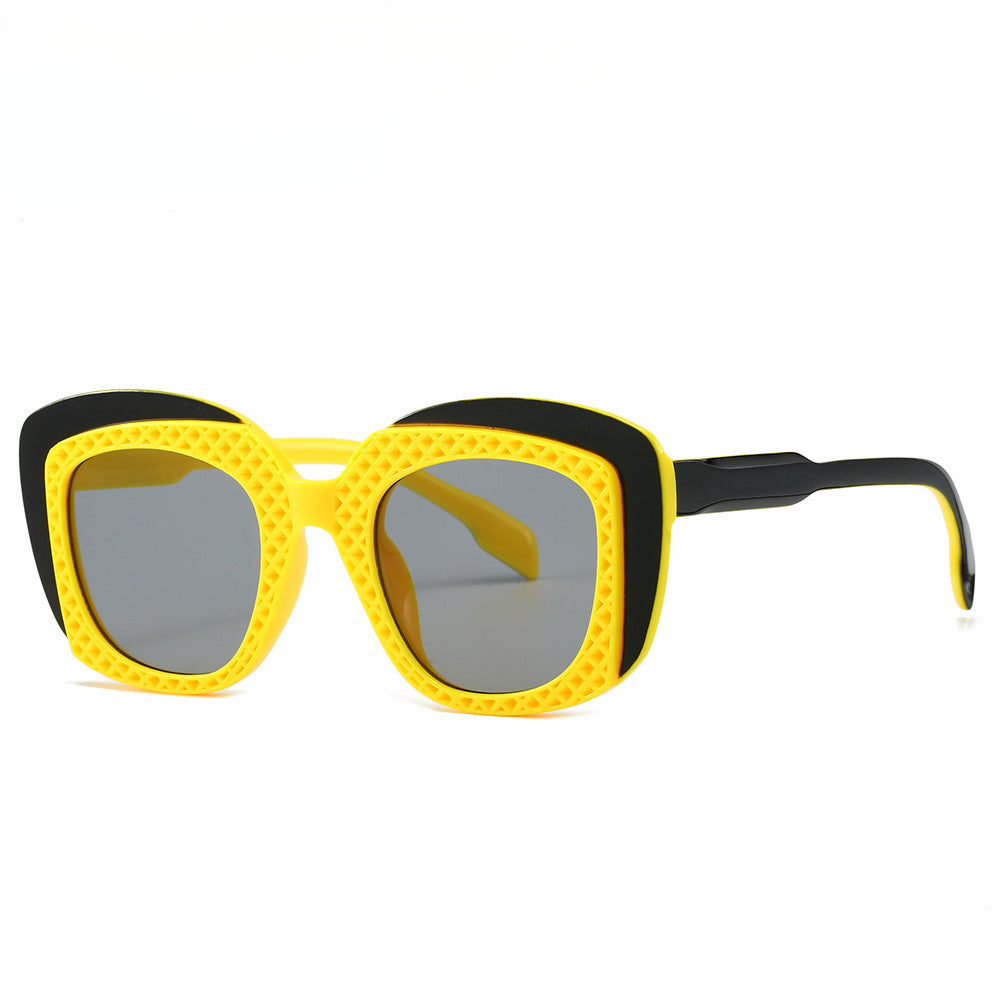 Wholesale Fashion Square Frame Plastic Sunglasses
