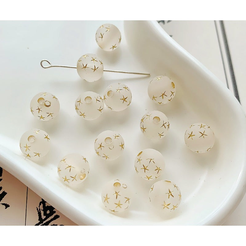 Wholesale 10PCS/PACK Vintage Acrylic Love Star Beads