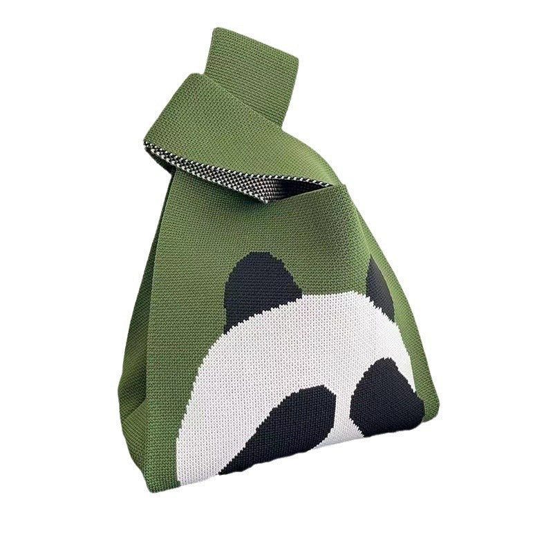 Wholesale Knitted Cute Panda Handbag