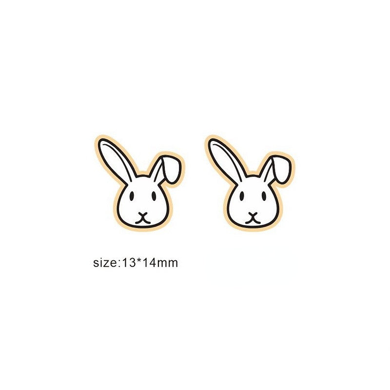 Joyas al por mayor Conejito de Pascua Zanahoria Pendientes de madera