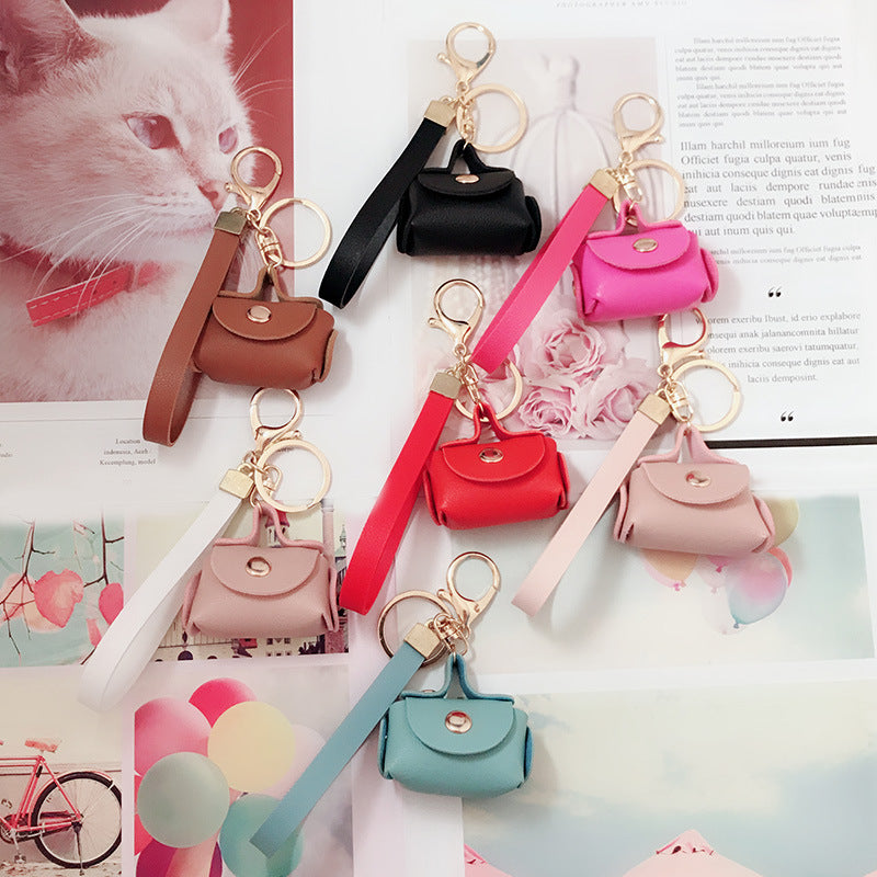 Wholesale Leather Cute Mini Coin Purse Keychain