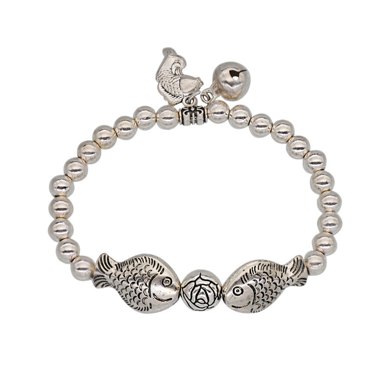 Campana de estiramiento de cuentas hecha a mano al por mayor Rose Piscis Elefante Pulsero Pulsero