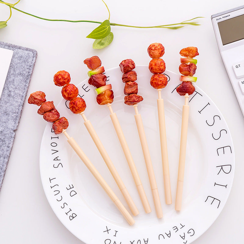 Wholesale Plastic Simulation Barbecue Skewers, Lamb Skewers, Ballpoint Pens with Shape