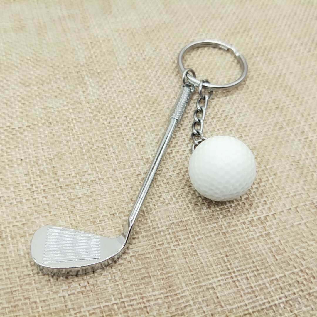 Wholesale Creative Golf Balls Metal Keychain