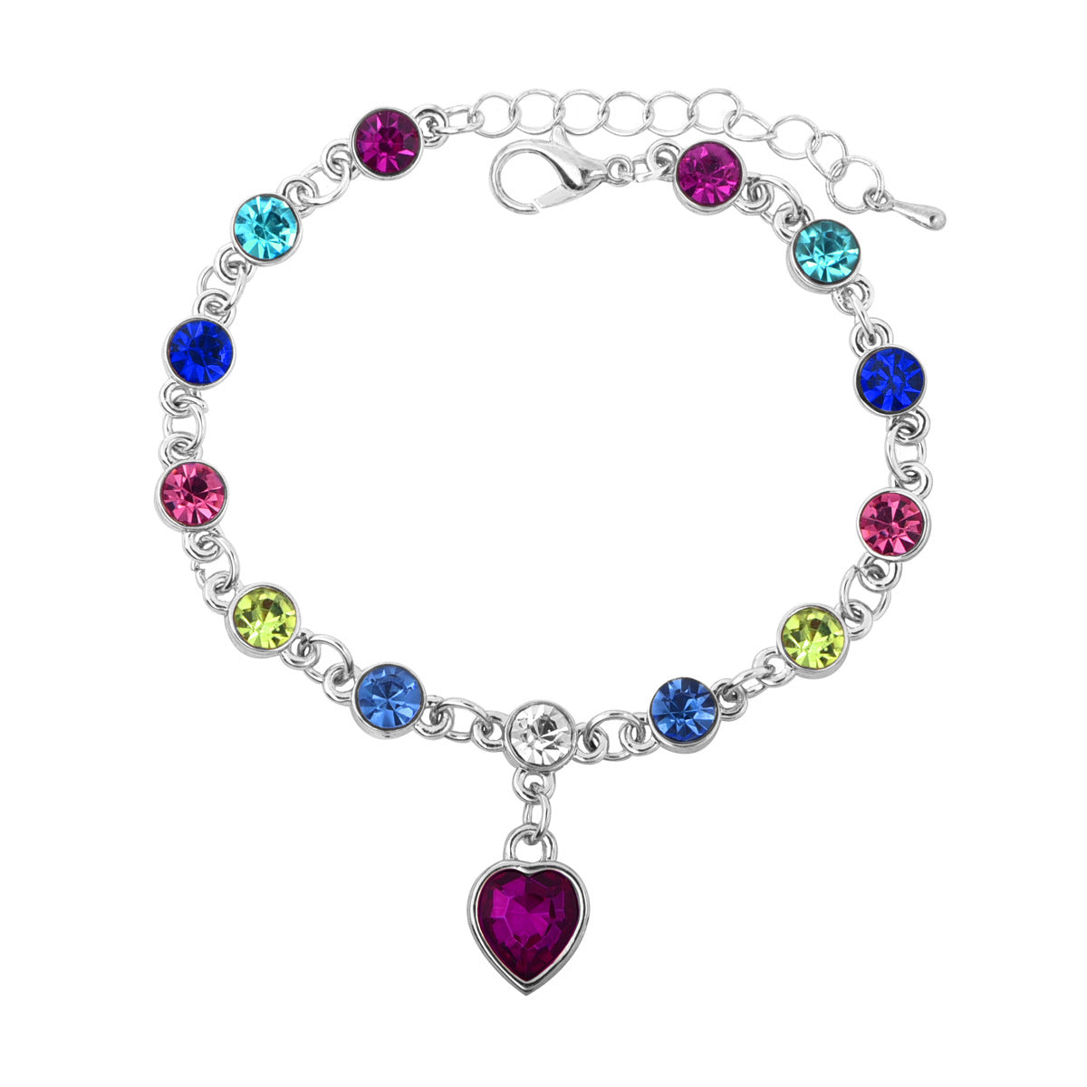 Wholesale Rose Heart Azusa Alloy Bracelet