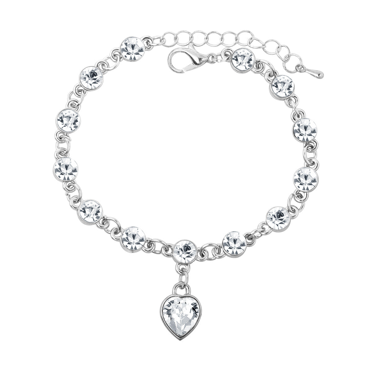 Wholesale Rose Heart Azusa Alloy Bracelet