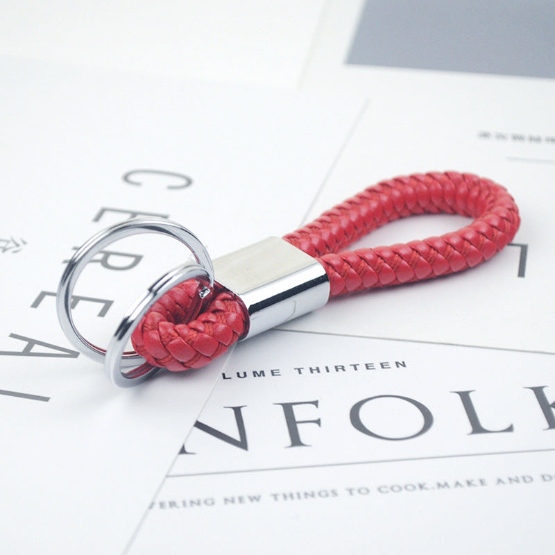 Wholesale Dynamic Rope Double Ring Leather Key Ring