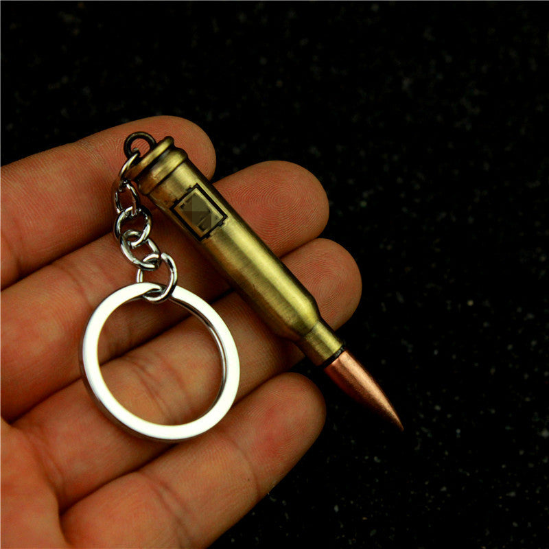 Wholesale  Helmet Flat Bottom Pot Backpack Signal Small Gun Keychain Metal Crafts Office Culture